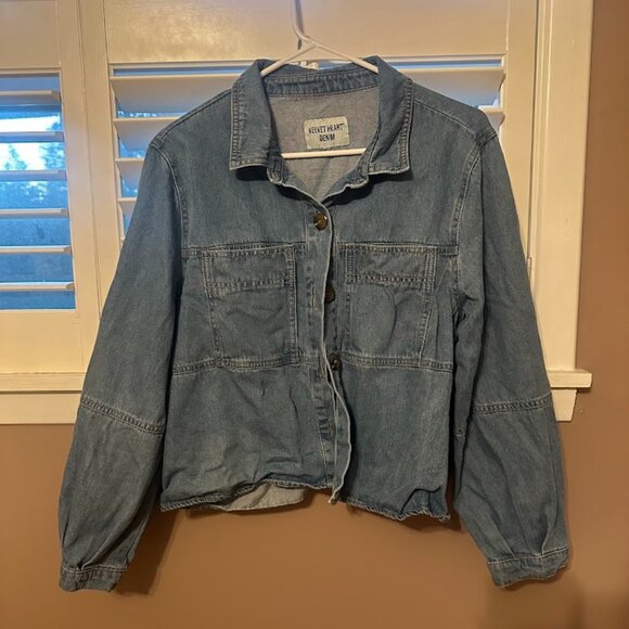Velvet Heart Tops - EUC Velvet Heart Denim Long Sleeve Button Down Top
